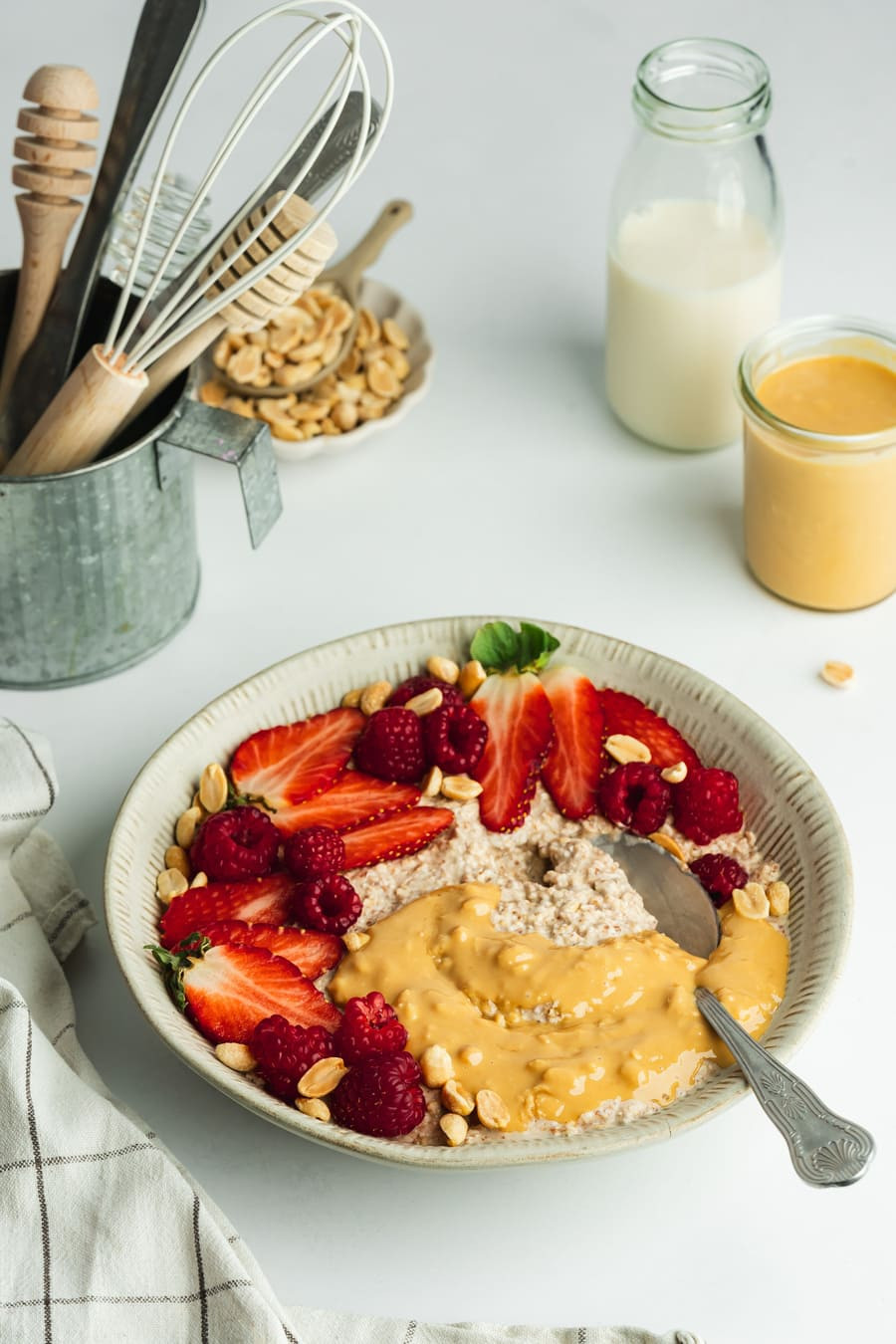 Porridge de Framboesa & Amêndoa