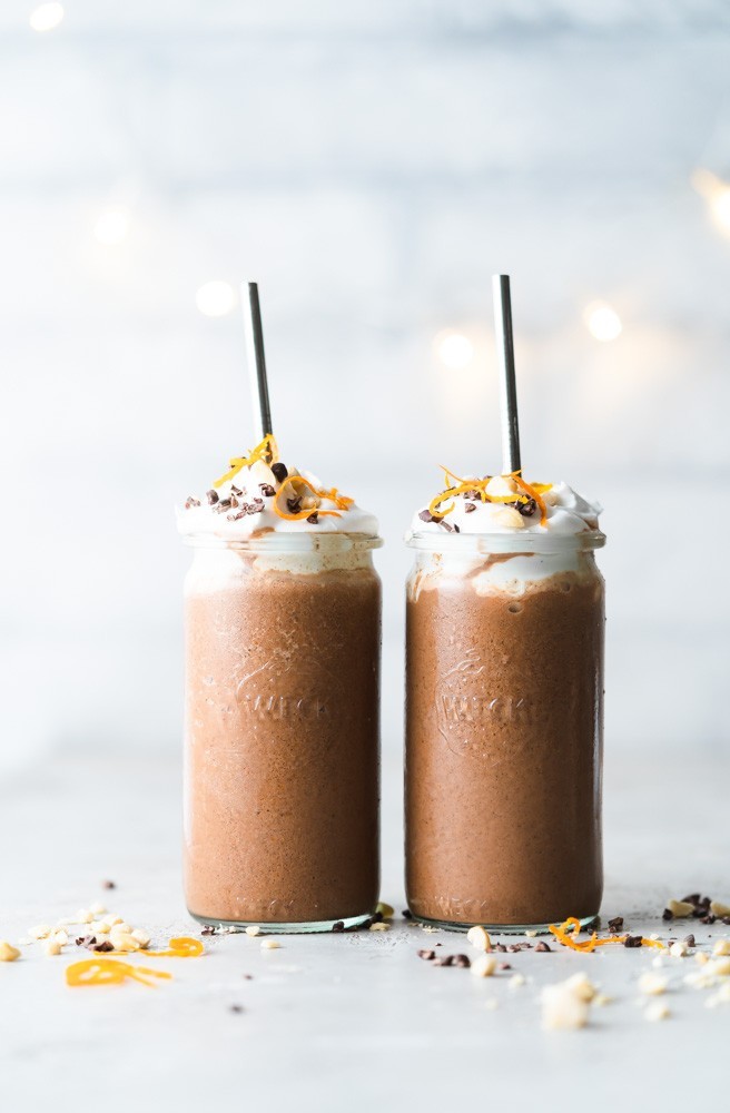 Gewürz-Orangen-Pralinen-Frappés