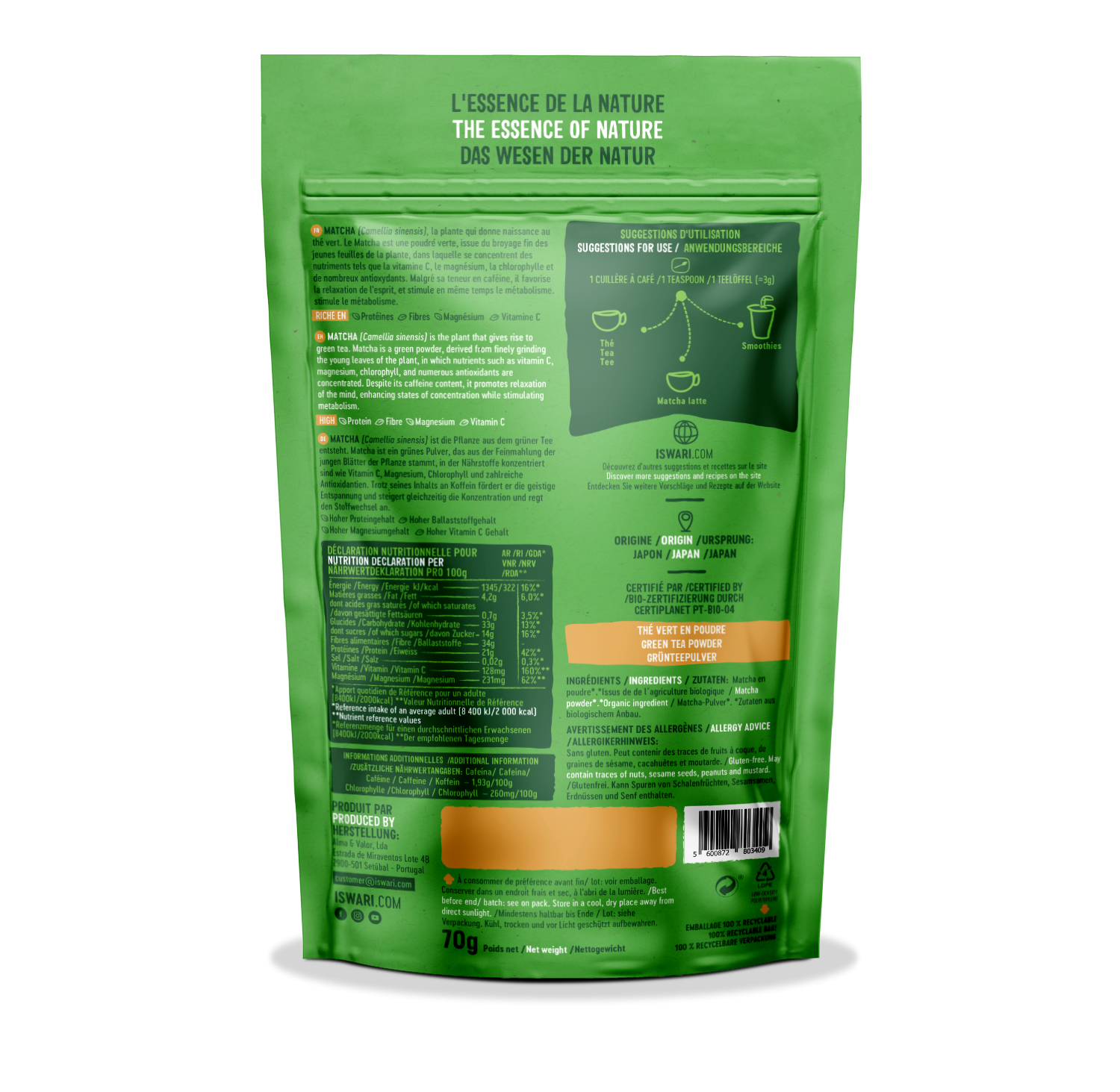 Matcha en Poudre Bio 2