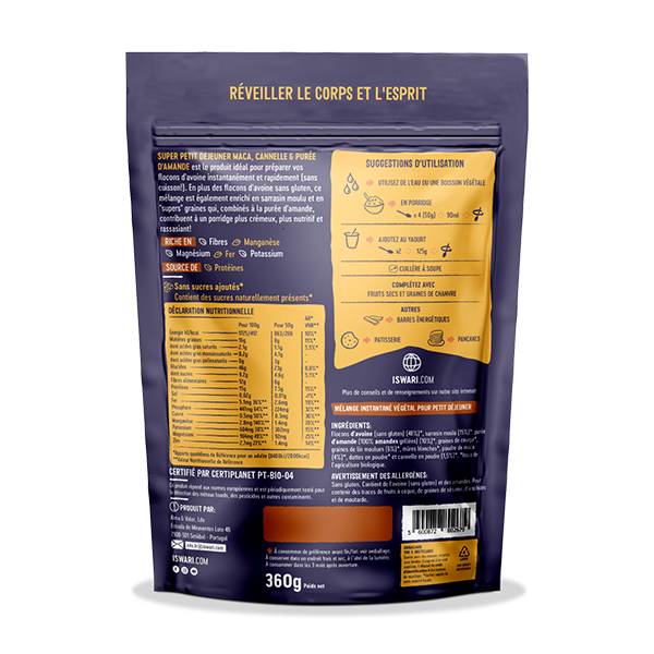 Super Petit Dejeuner Maca, Cannelle et Purée d'Amande 2