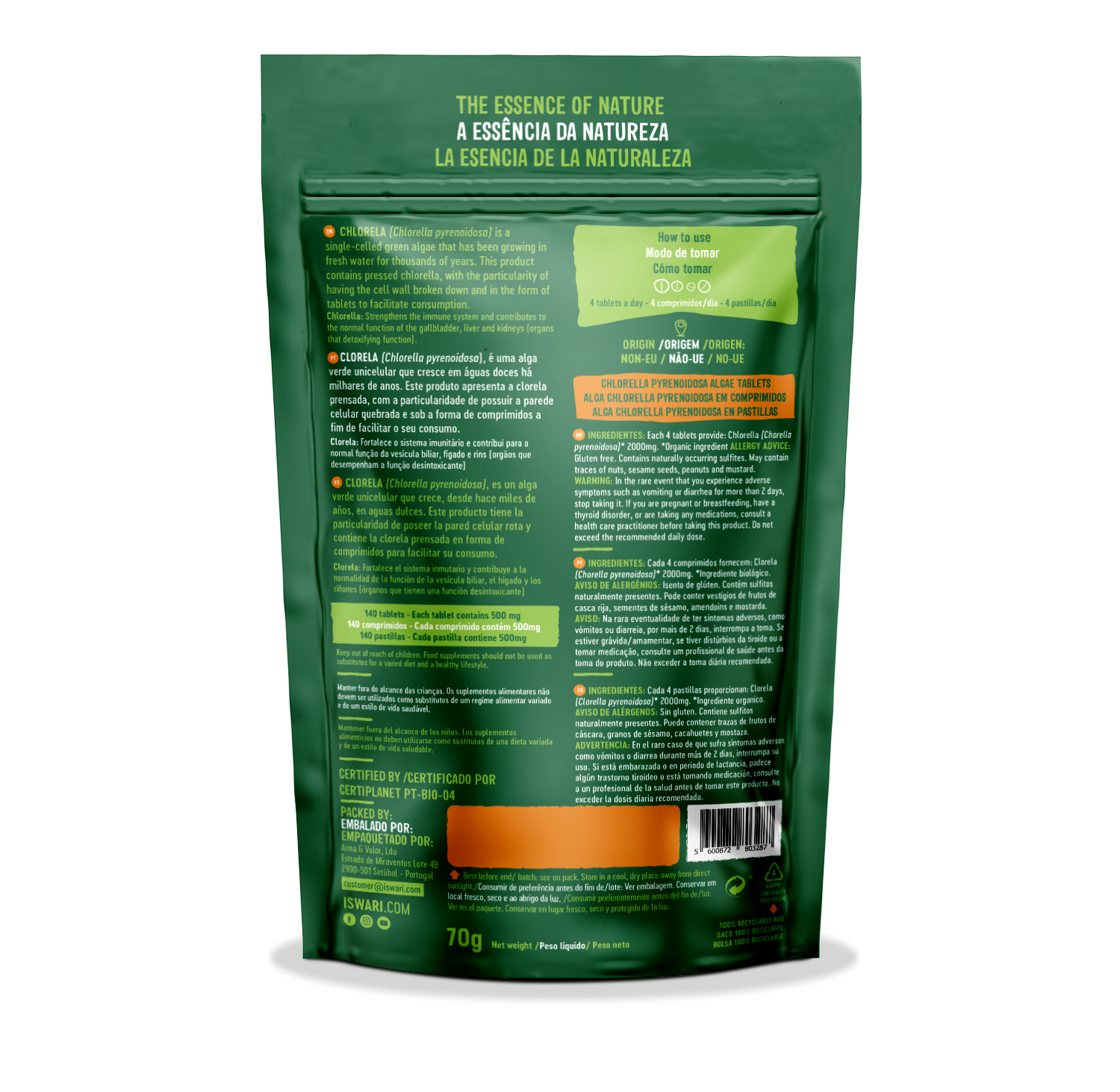 Clorela em Comprimidos Bio 2