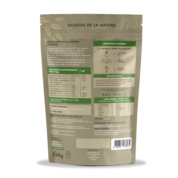 Protéine de Riz en Poudre Bio 2