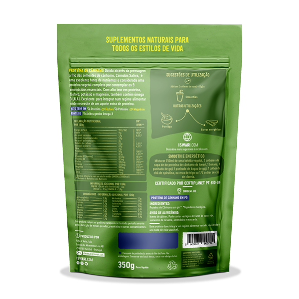 Proteína de Cânhamo em Pó Bio 2