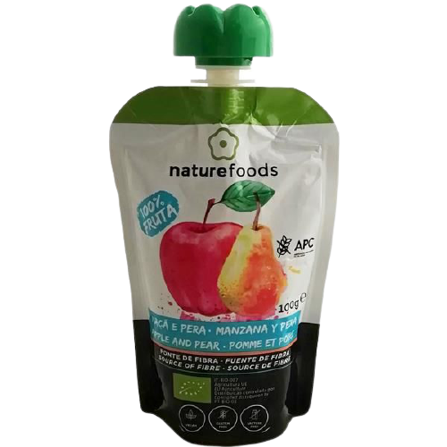 Organic Apple and Pear Pulp - Naturefoods (100g) 1