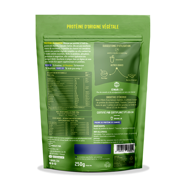 Protéine de Chanvre en Poudre Bio 2