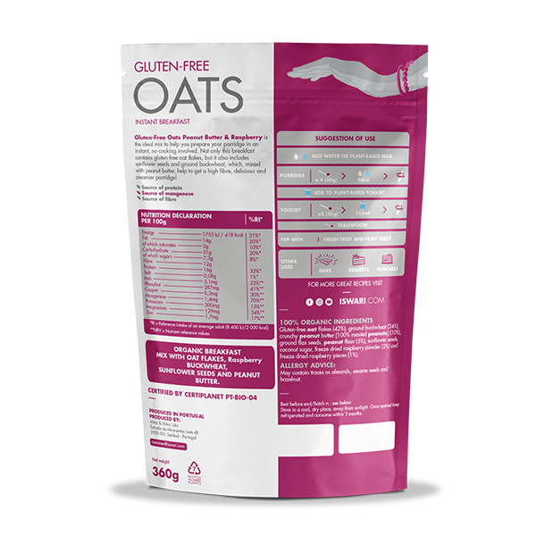 Gluten-Free Oats Peanut & Raspberry 2